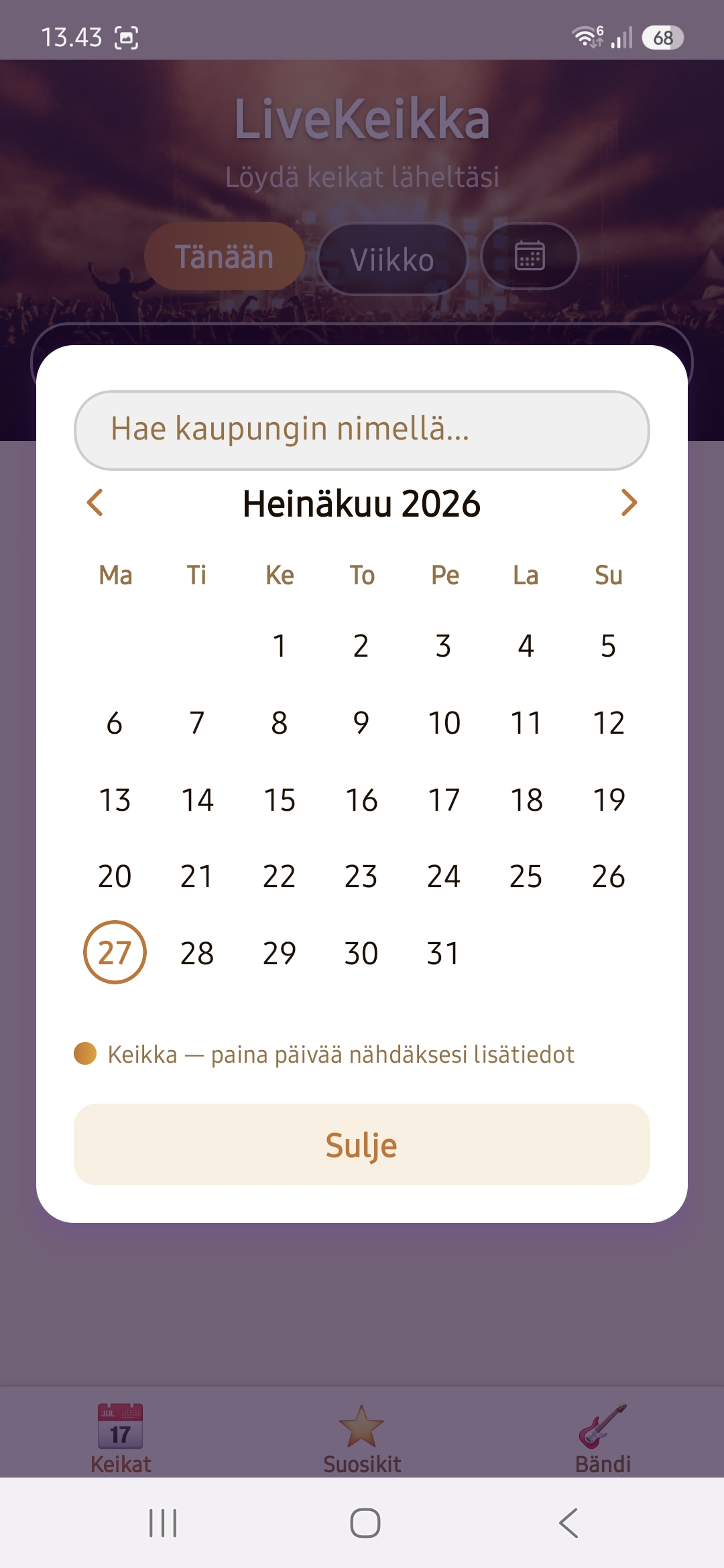 LiveKeikka – kuvakaappaus